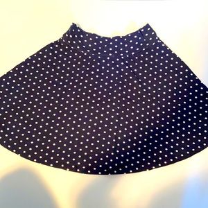 Navy Polka Dot Skirt
